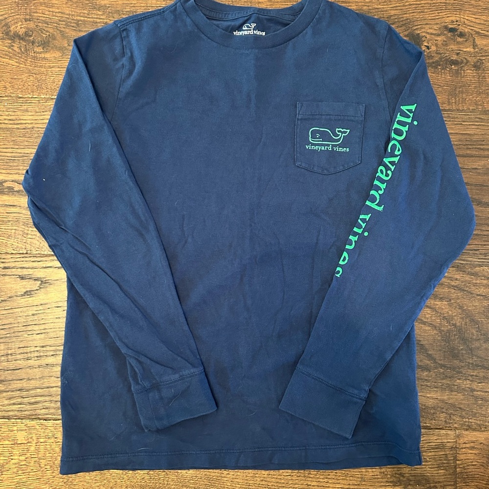 Boys vineyard vines long sleeve logo shirt